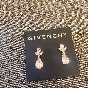 Givenchy Rose and Gold Teardrop Earrings
